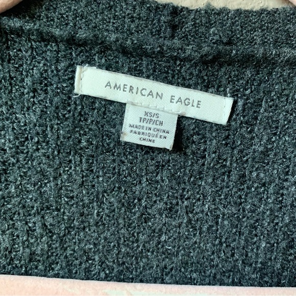 American Eagle Cardigan. Dark gray. Oversized. Size XS/S. - Picture 3 of 9